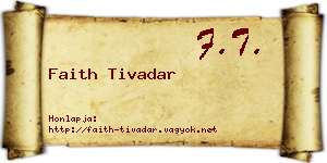Faith Tivadar névjegykártya